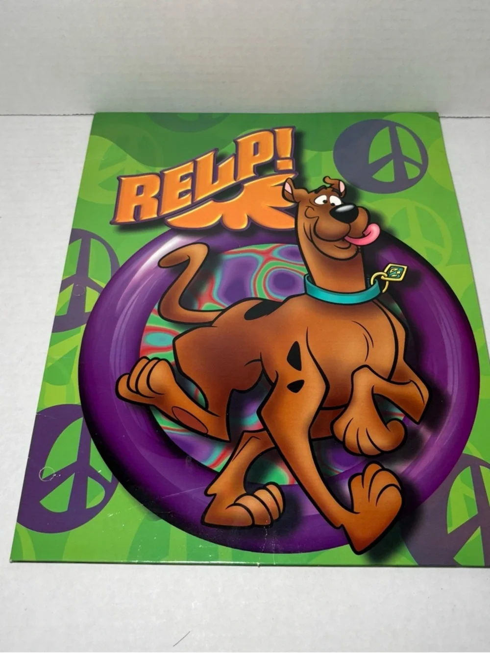 Y2K 2000 Vintage Scooby Doo Relp Peace Sign Folder School Office Supply